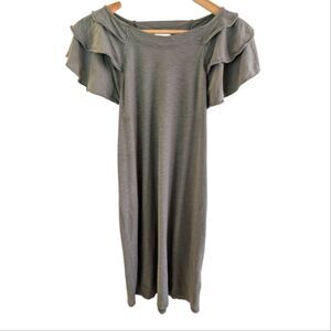 Nation LTD Freddie Dress Pima Cotton Olive Small